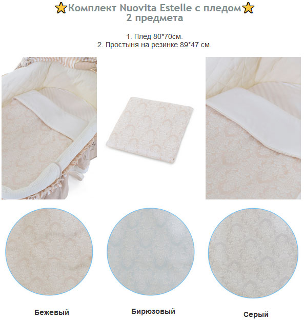 Комплект Nuovita Estelle с пледом