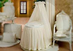 25V/154 Балдахин "Шелковые эмоции" из коллекции "4 времени года" для кроватки с бантом и  вышивкой