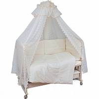 Комплект в кроватку 7 предметов "Кружева"